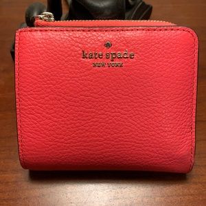 Kate Spade Bifold Wallet -Coral Pink